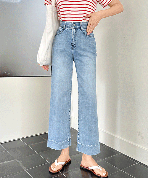 Cool denim leggings capri wide jeans